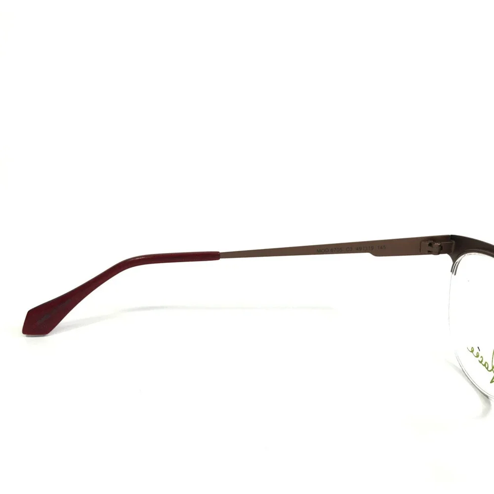 Glacee Eyeglasses Frames MOD 6705 C3 Pink Cloud Gold Cat Eye Half Rim 49-19-145